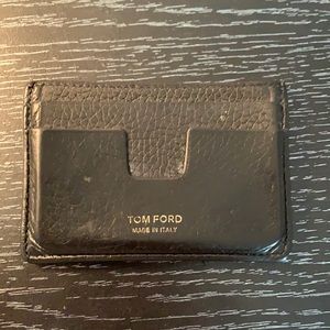 Tom Ford Leather Card Holder Wallet Black